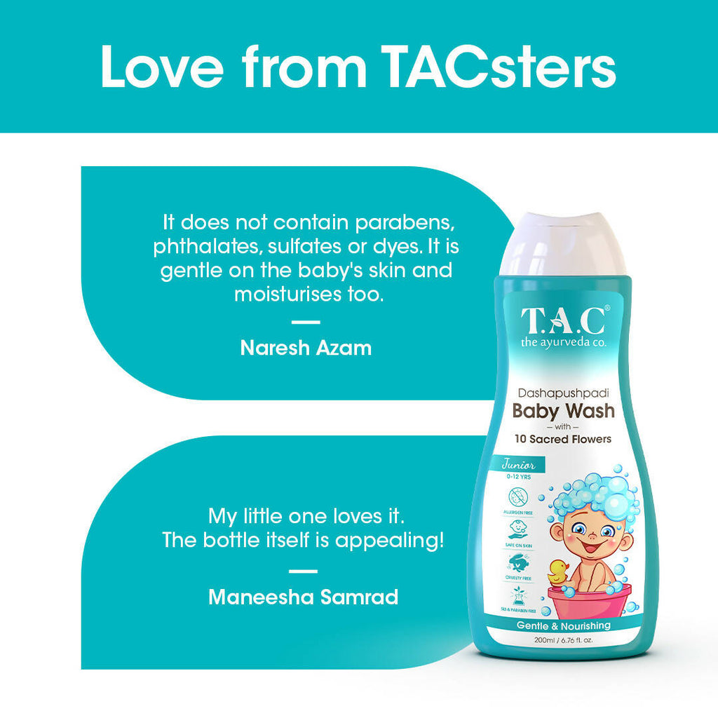 T.A.C - The Ayurveda Co. Dashapushpadi Ayurvedic Baby Body Wash For Cleansing & Nourishing Skin