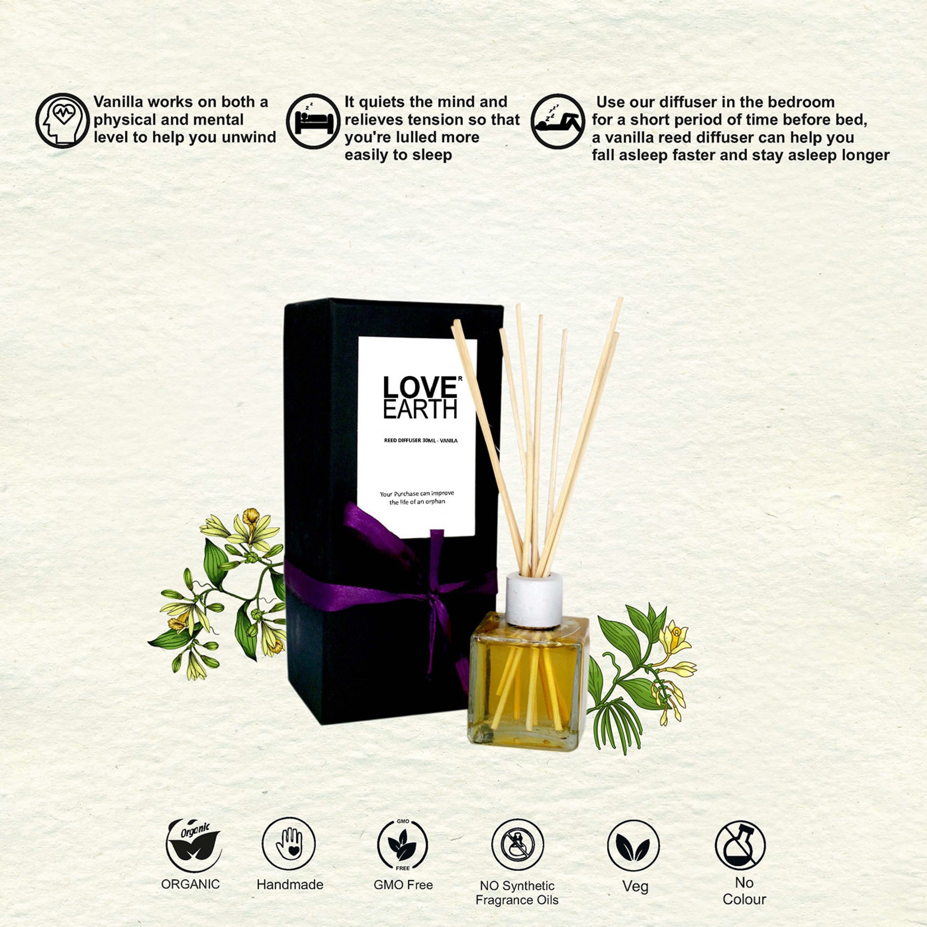 Love Earth Reed Diffuser- Vanilla - 30 ml