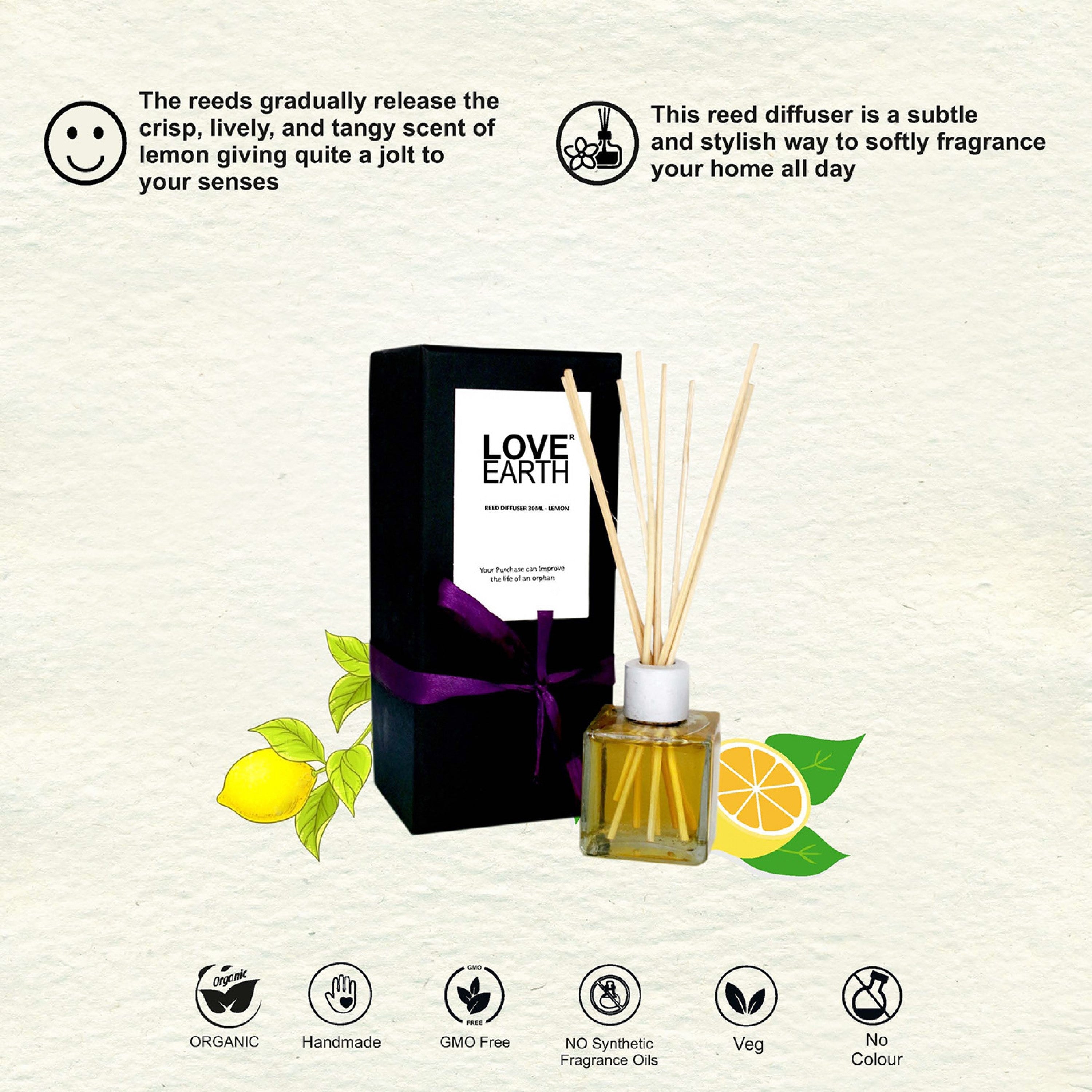 Love Earth Reed Diffuser - Lemon - 30 ml