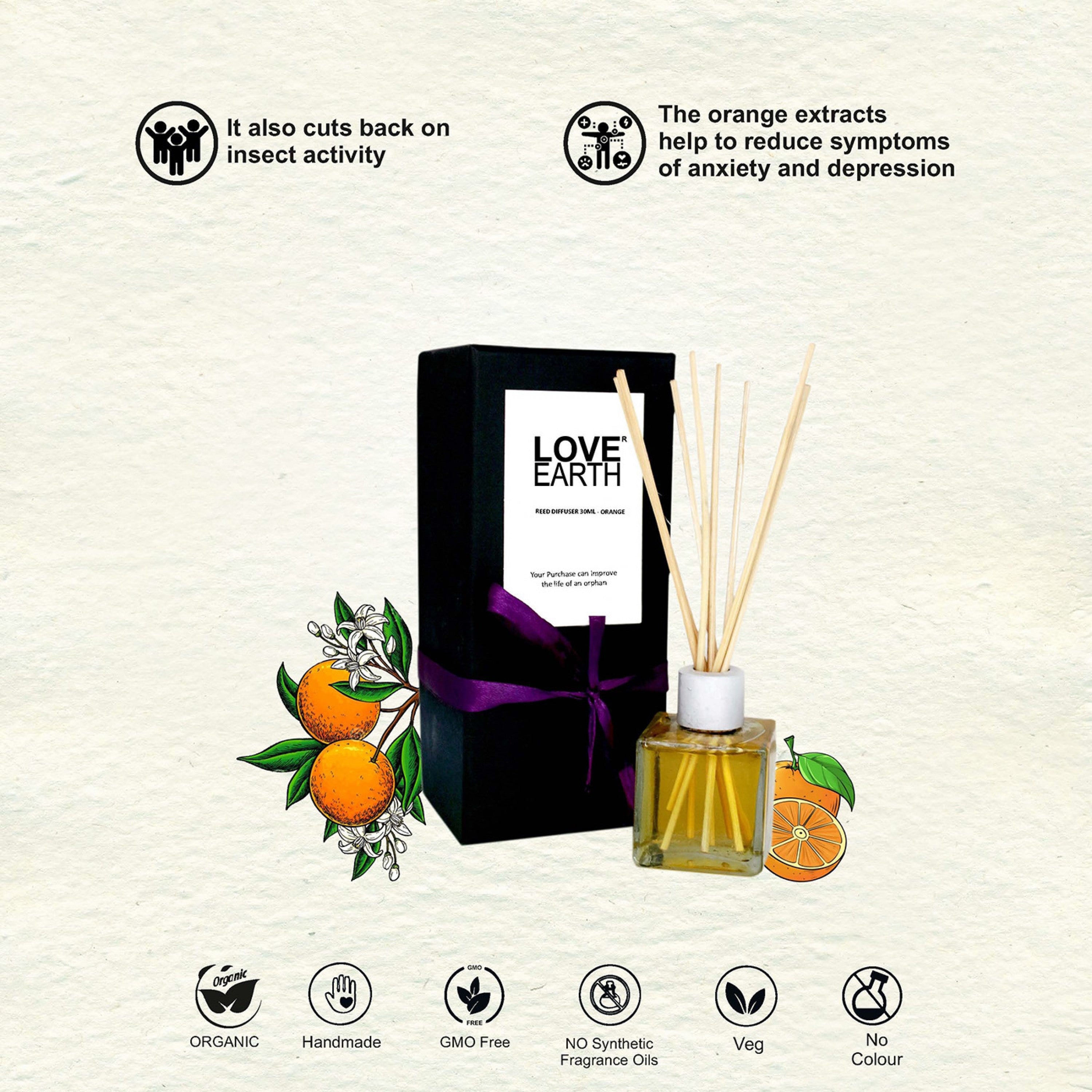 Love Earth Reed Diffuser - Orange - 30 ml