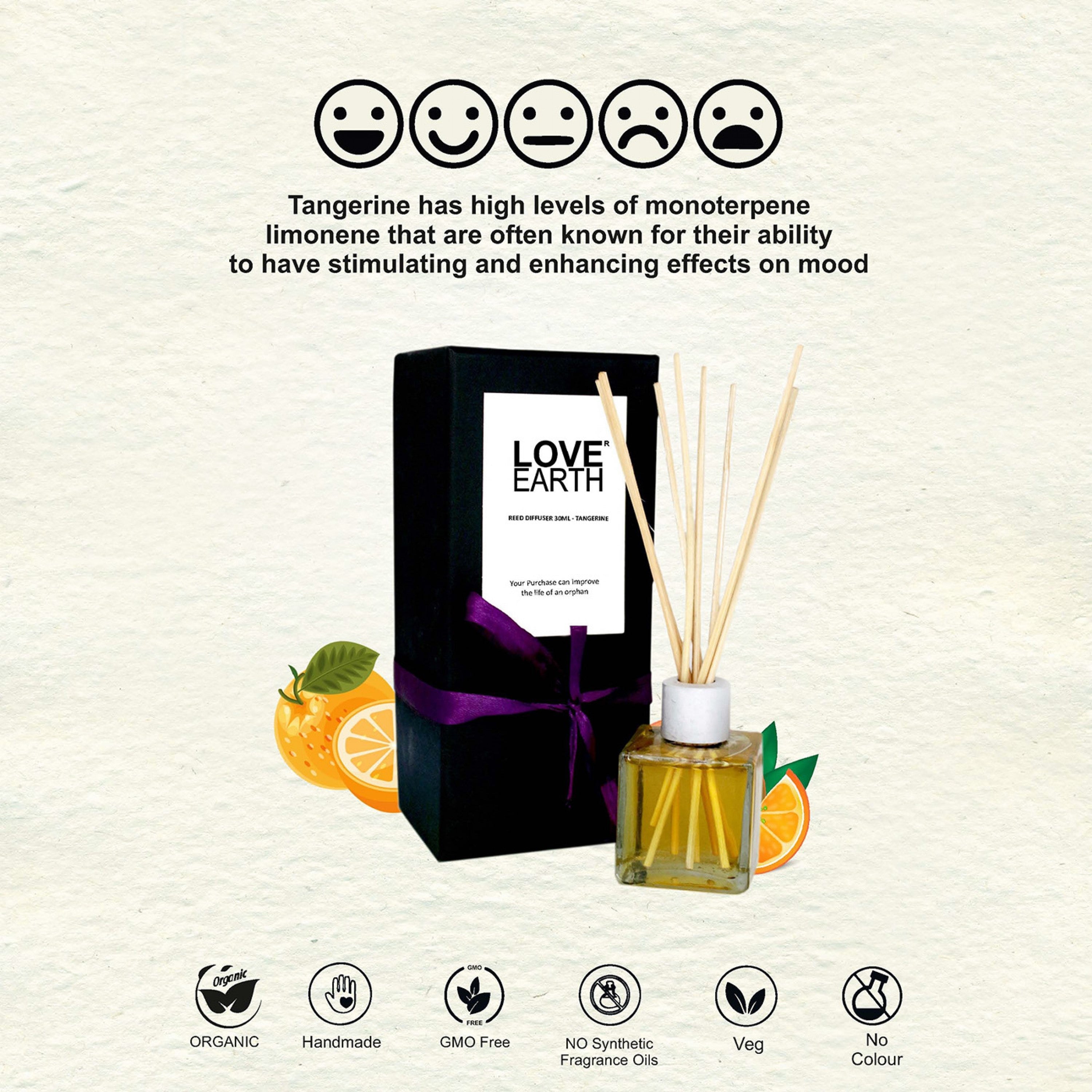 Love Earth Reed Diffuser - Tangerine - 30 ml