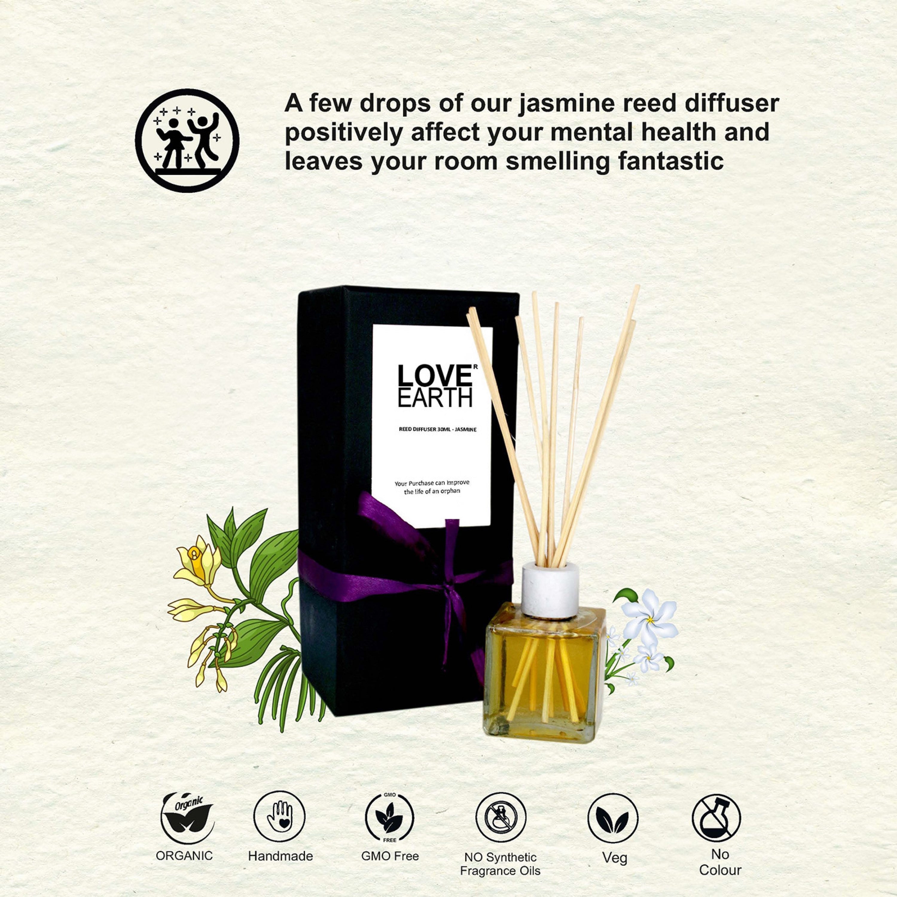 Love Earth Reed Diffuser - Jasmine - 30 ml