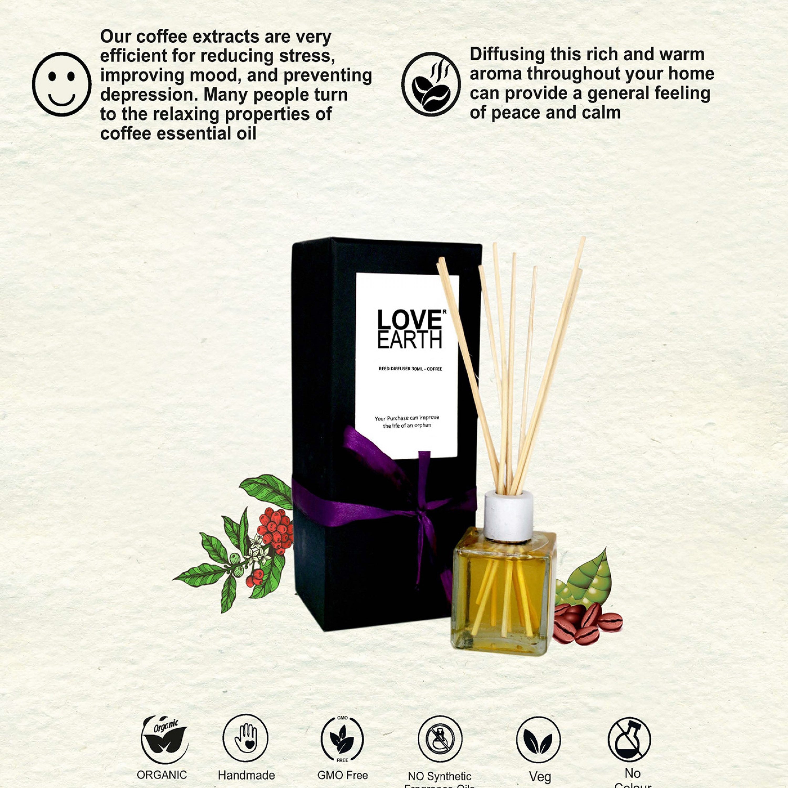 Love Earth Reed Diffuser - Coffee - 30 ml