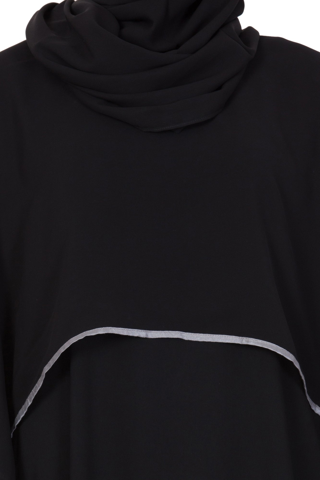 Bashariya A Line Abaya With Attached Georgette Cape For Full Coverage
