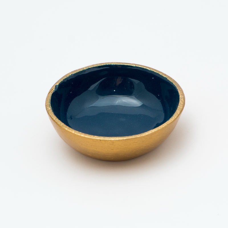 Blue Ikat Square Platter With Bowl