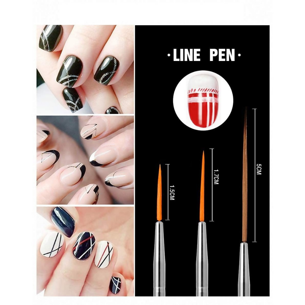 Bronson Professional Nail Art Kit Brush Set Acrylic Uv Polish Brushes Tool Kit