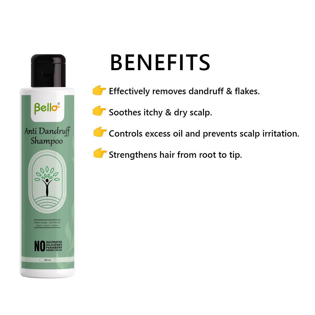 Bello Herbals Anti-Dandruff Shampoo - 100 ml