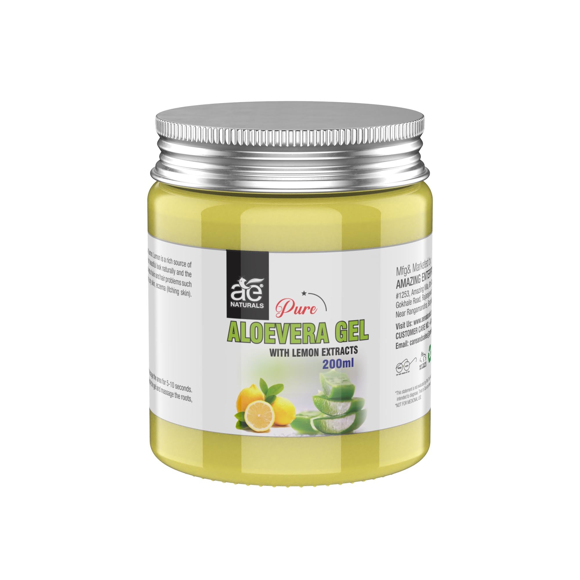 Ae Naturals Pure Aloevera Gel With Lemon Extracts