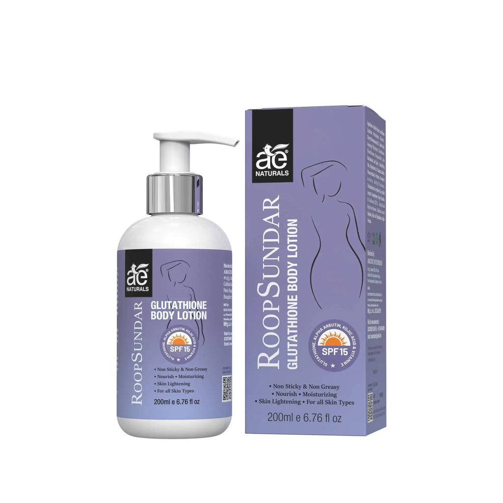 AE Naturals Roop Sundar Body Lotion with Glutathione - 200 ml)