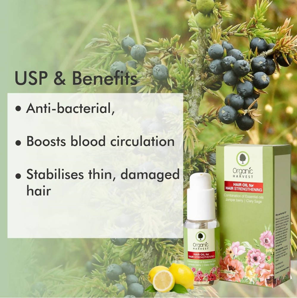 Organic Harvest Hair Oil for Hair Strengthening - Combination of Essential oils - 50 ml