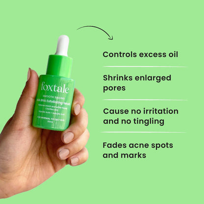 Foxtale AHA-BHA Serum with Salicylic & Glycolic Acid - 30 ml
