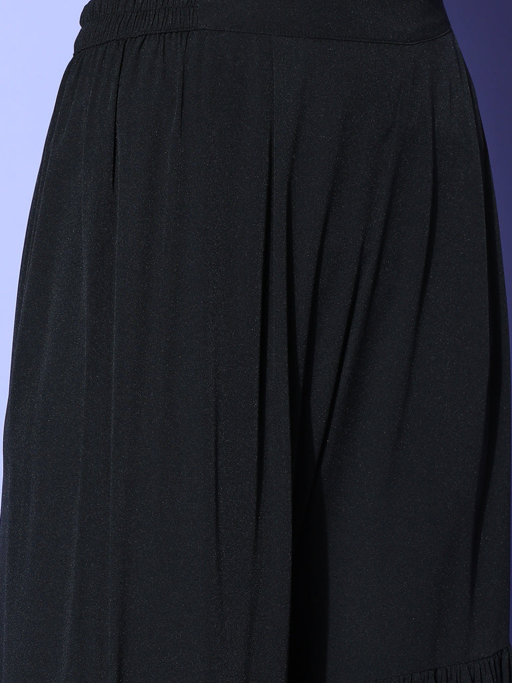 Ahalyaa Geometric Crepe Top to Toe Fusion Kurta Set