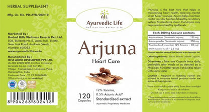 Ayurvedic Life Arjuna capsules â€“ Arjuna for heart â€“ 120 capsules Pack of 2