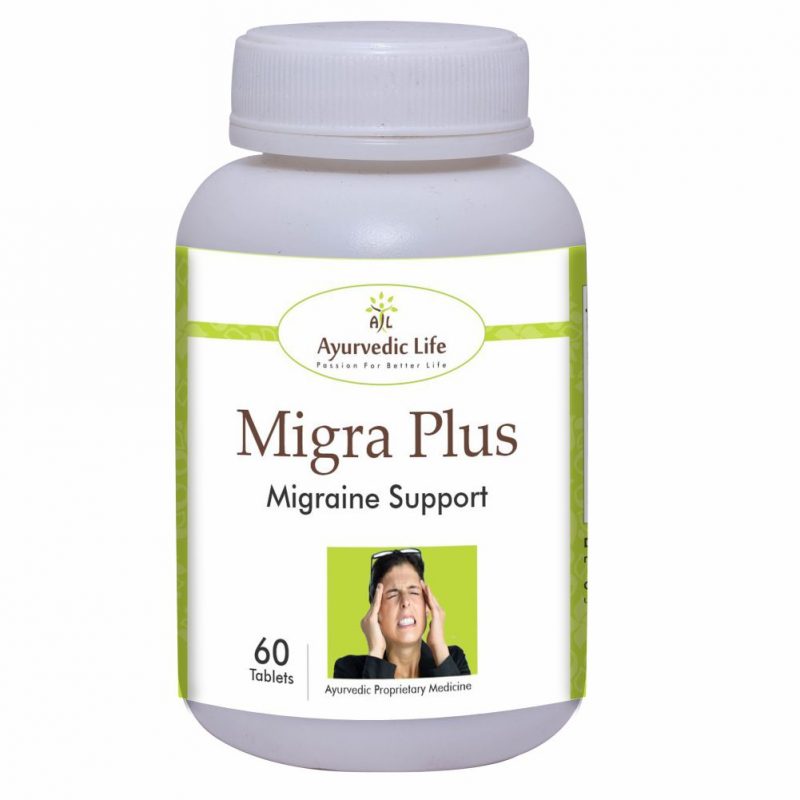 Ayurvedic Life Migraine supplement â€“ Migra plus â€“ 60 tablet Pack of 2