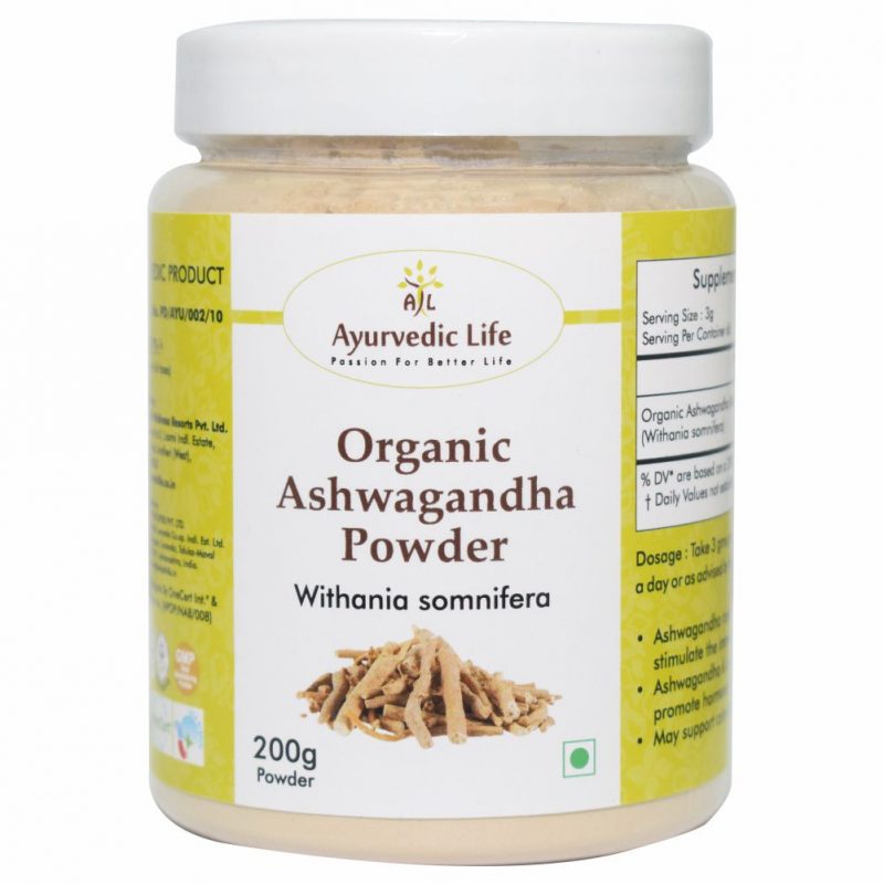 Ayurvedic Life Organic Ashwagandha powder – Withania somnifera – 200 gms