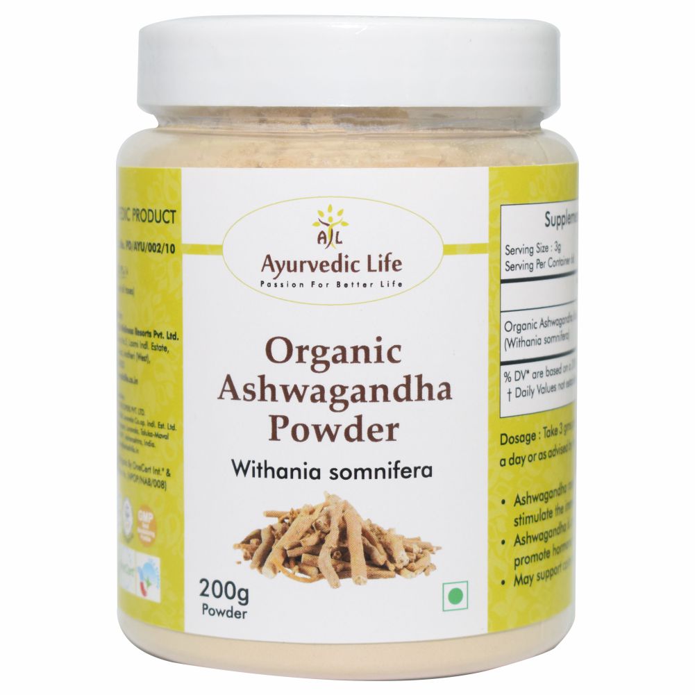 Ayurvedic Life Organic Ashwagandha powder – Withania somnifera – 200 gms