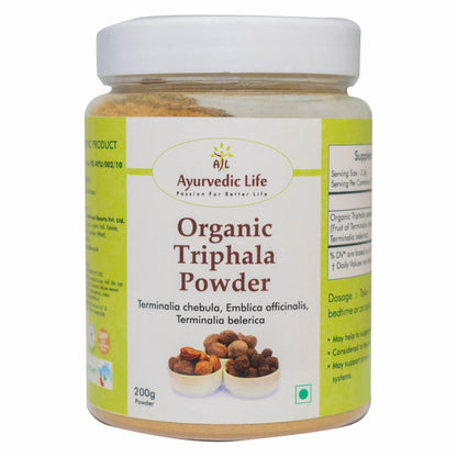 Ayurvedic Life Organic Triphala powder â€“ Healthy Digestion â€“ Detox Support â€“ 200 gms