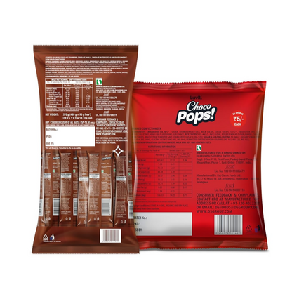 LuvIt. Smackers Chocolate Flavoured Assorted Lollipops & ChocoPops Chocolate