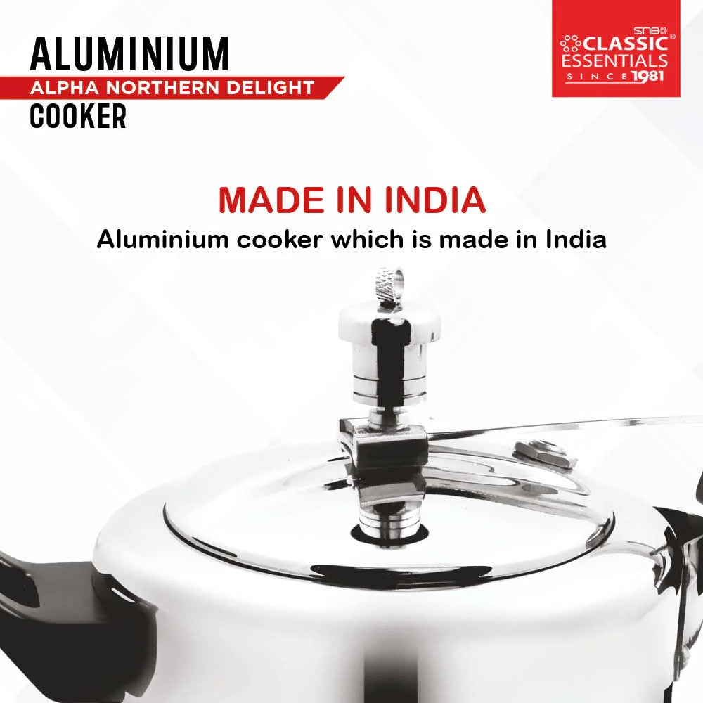 Classic Essentials Alpha Northern Delight Aluminium Inner Lid Induction Pressure Cooker 3L