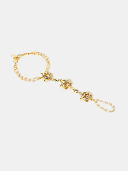 Ruby Raang Moon Pearl Hand Chain