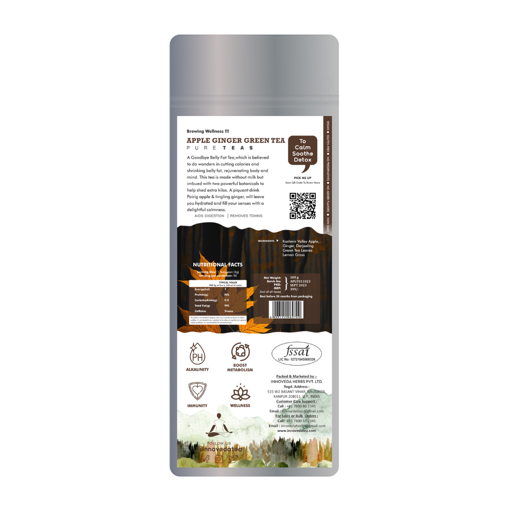Innoveda Apple Ginger Green Tea - 100 gms