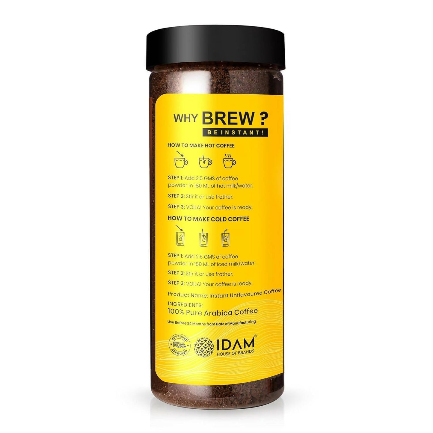 Bevzilla Premium Hazelnut Coffee Powder 100% Arabica