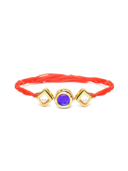 Designer kundan Rakhi - Ruby Raang