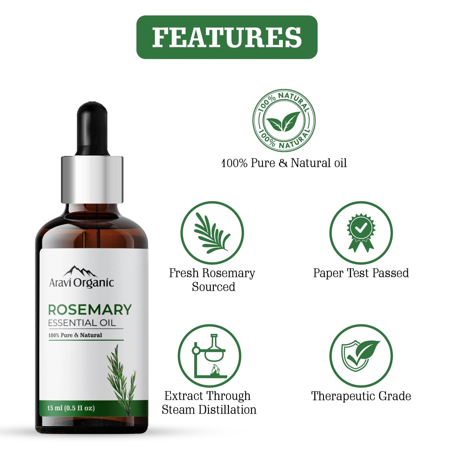Aravi Organic Rosemary Essential Oil
