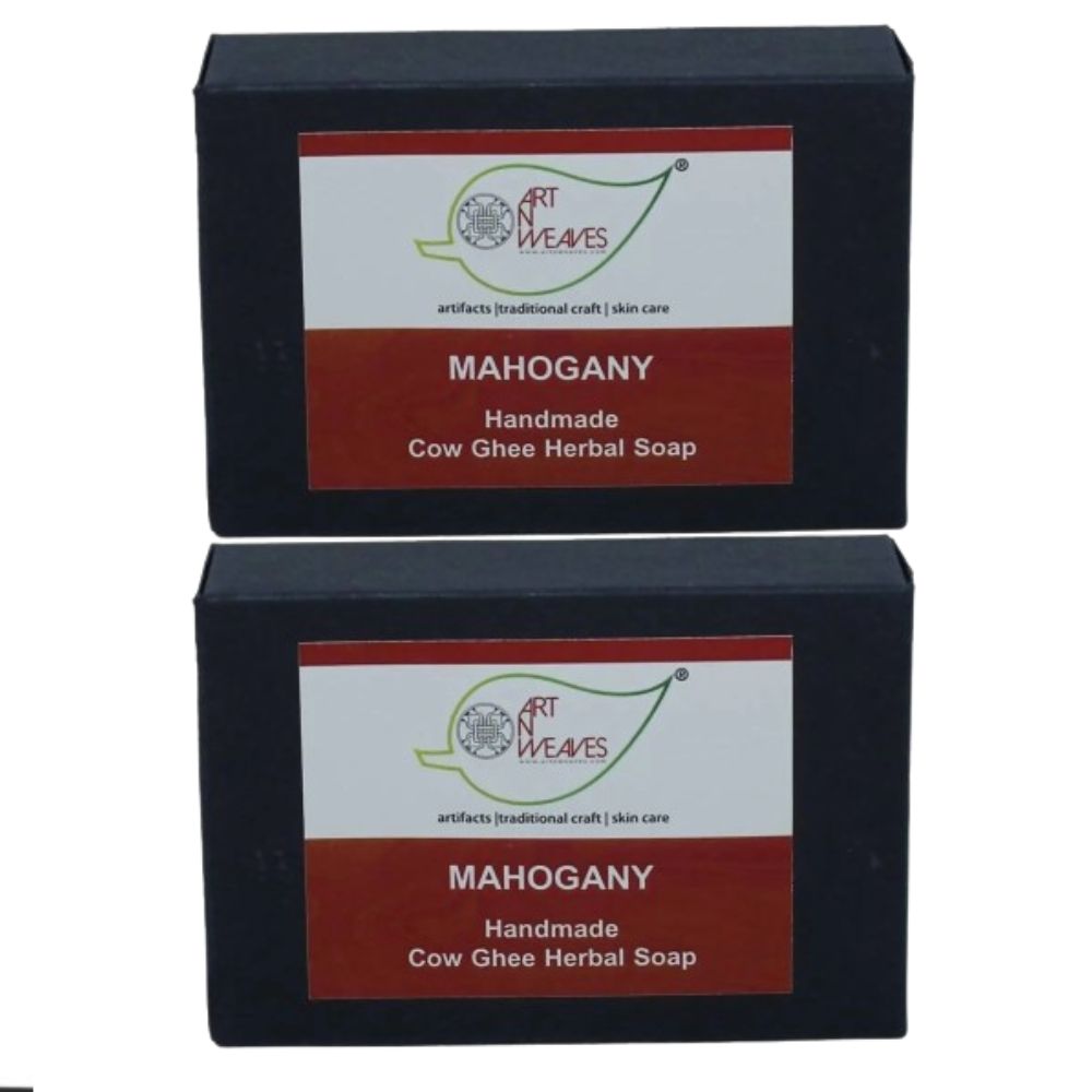 artNweaves Handmade Cow Ghee Herbal Mahogany Soap