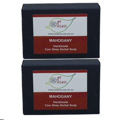 artNweaves Handmade Cow Ghee Herbal Mahogany Soap