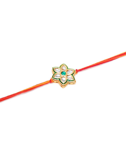 Designer kundan Rakhi - Ruby Raang