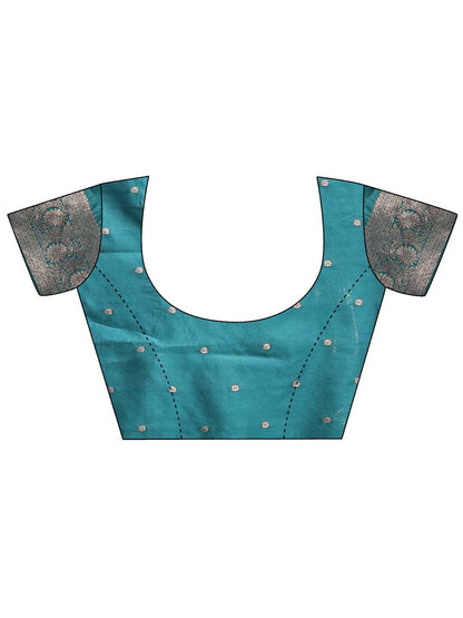Shree Shyam Fashion Sea Green Banarasi Silk Saree with Zari Weaving - A Timeless Tale of Elegance