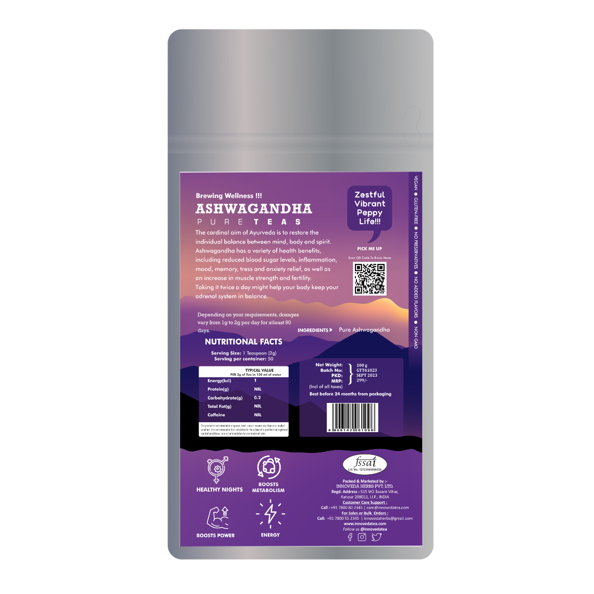 Innoveda Ashwagandha Pure Tea - 100 gms