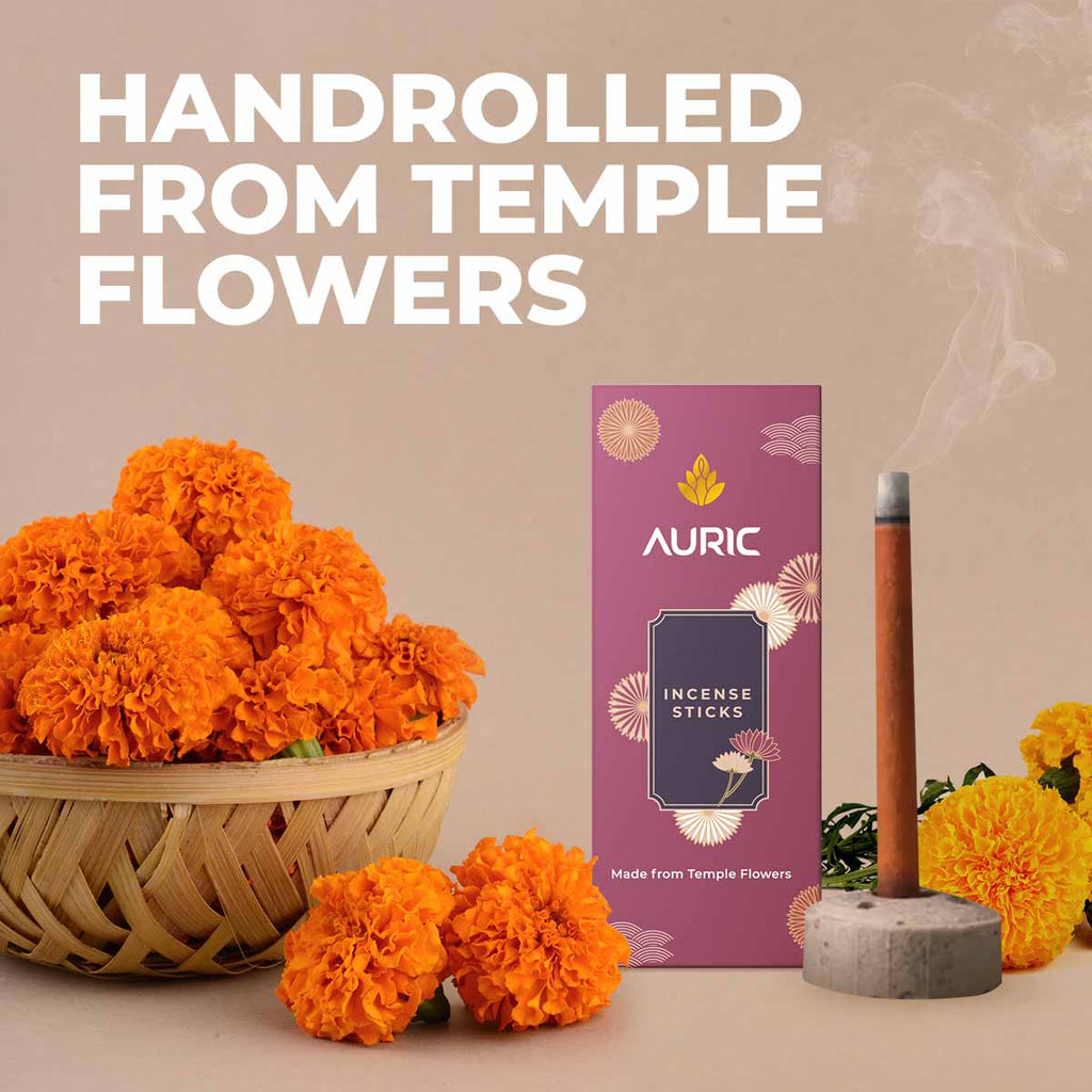 Auric Bamboo less Dhoop Natural Incense Sticks - 20 Sticks