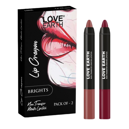 Love Earth Lip Crayon Non-Transfer Lipstick - Brights