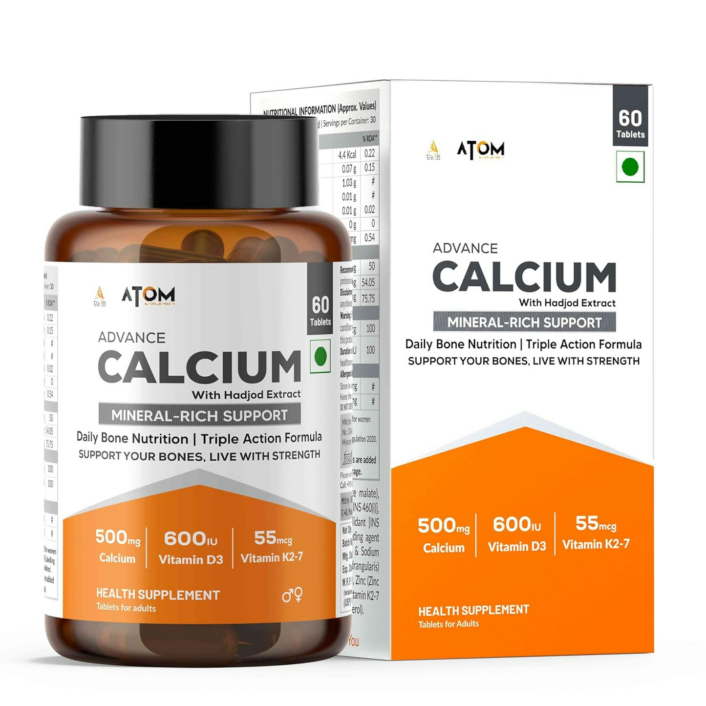 As-It-Is Atom Advance Calcium With Hadjod Ext Veg Tablets