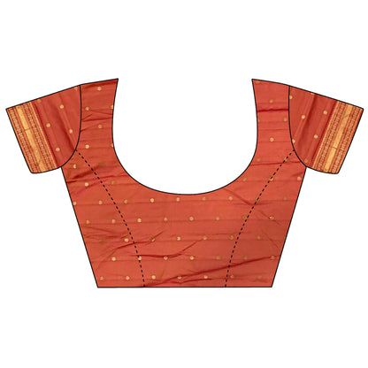 Joban Fashion Peach Banarasi Soft Silk Woven Saree