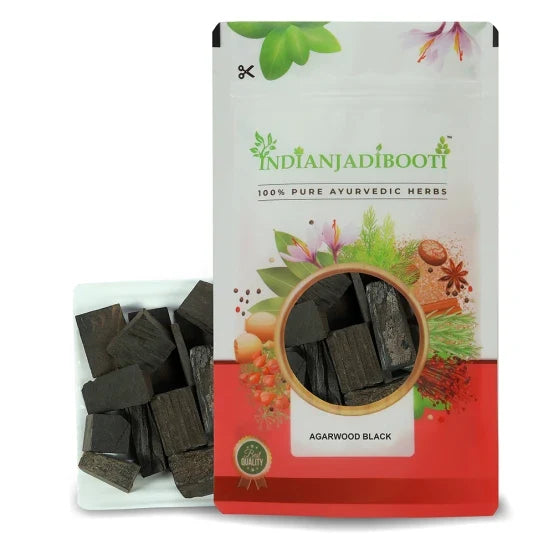 IndianJadiBooti Agar Wood Black (Without Fragrance)