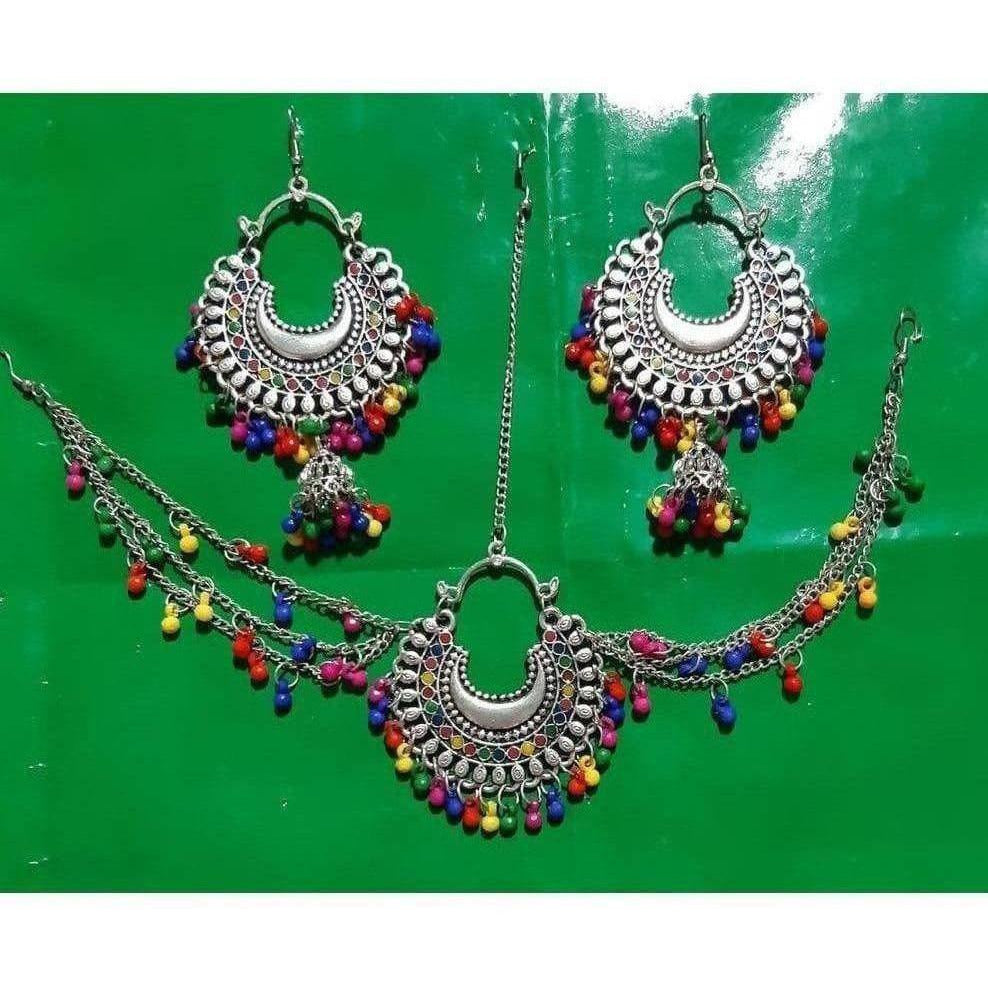 MS Fashion India Latest Traditional Oxidized Jewelry Set- Multi Color