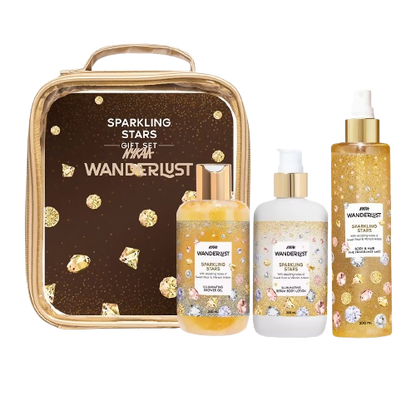 Wanderlust Sparkling Stars Set for Women - Shower Gel, Lotion, Mist