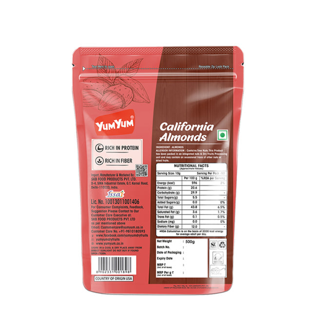 Yum Yum California Almonds Pouch