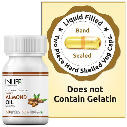INLIFE Sweet Almond Oil Supplement - 60 tabs