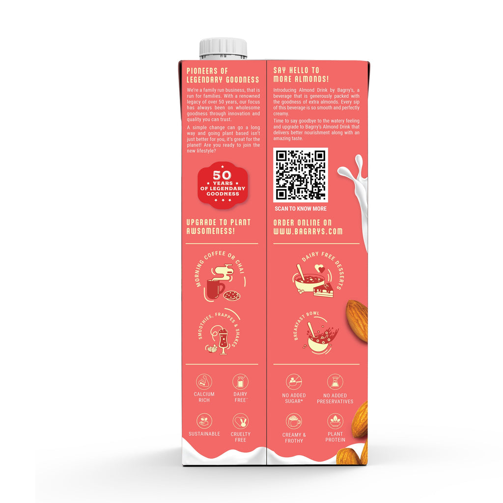 Bagrry's Plant Based Almond Drink - 1 Liter