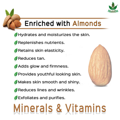 Havintha Anti-Aging Face Pack Enriched with Almonds for Skin Moisturizing - 227 gms