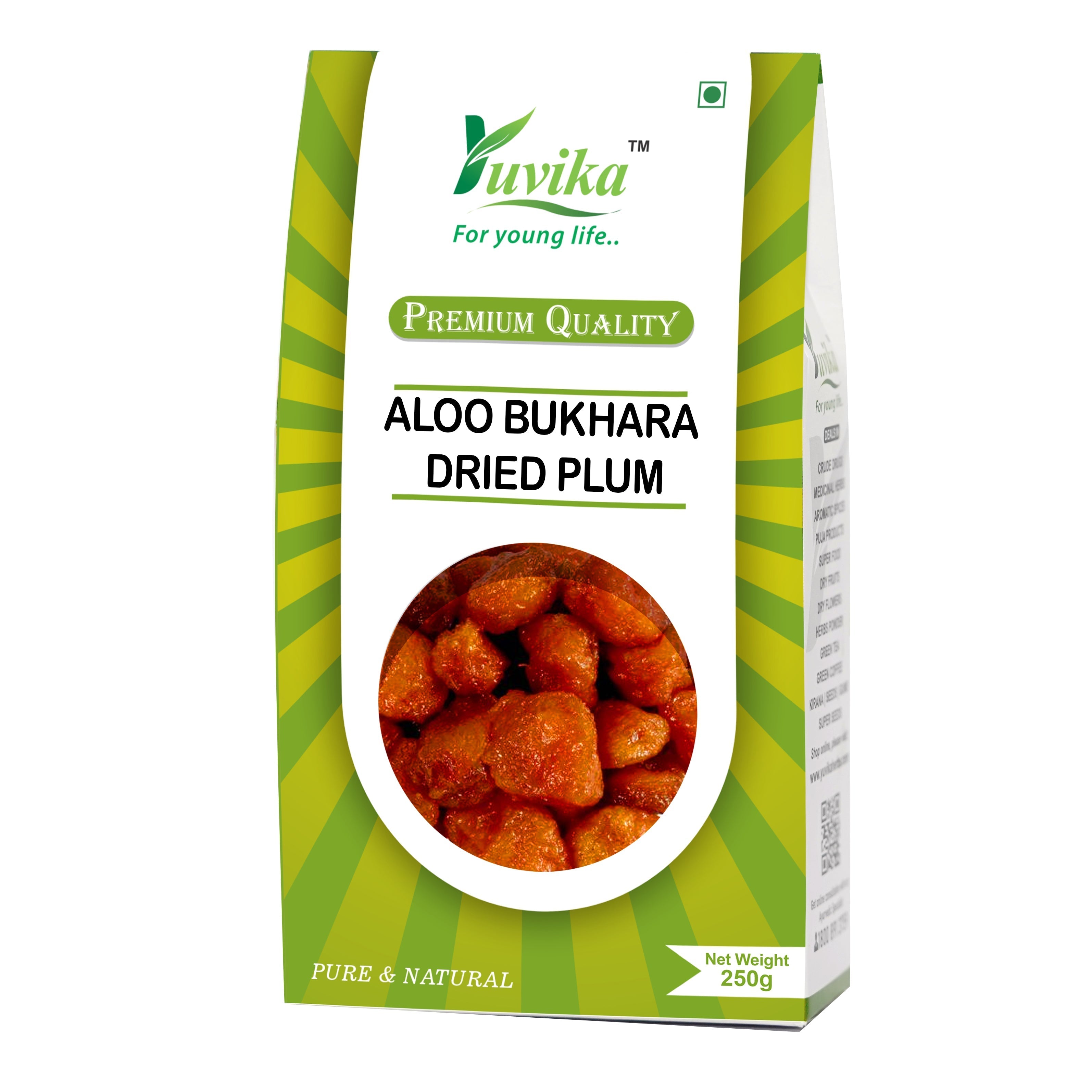 Yuvika Aloo Bukhara Dry - Subgenus Prunus - Dried Plum  - 250gms