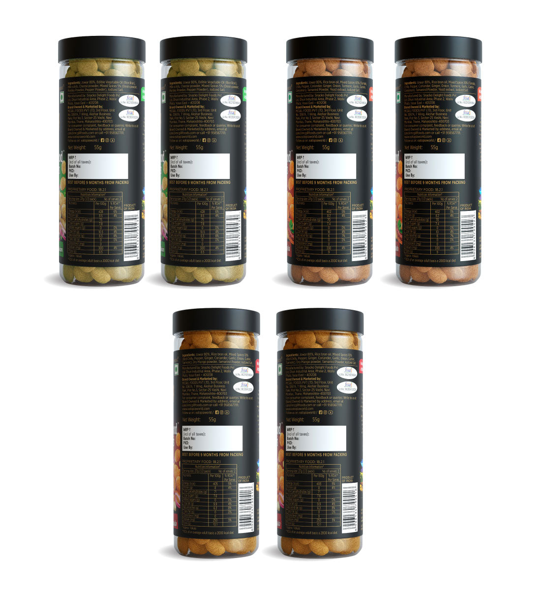 Eatopia Superfoods Jowar Puffs - Assorted