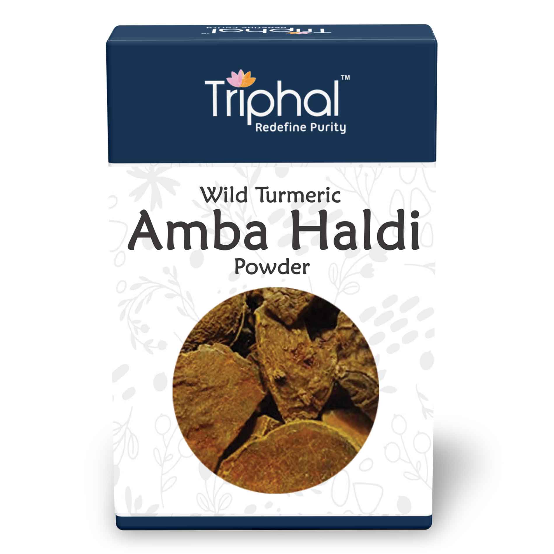 Triphal Amba Haldi Powder - Curcuma Amada - Wild Turmeric Powder - Mango Ginger