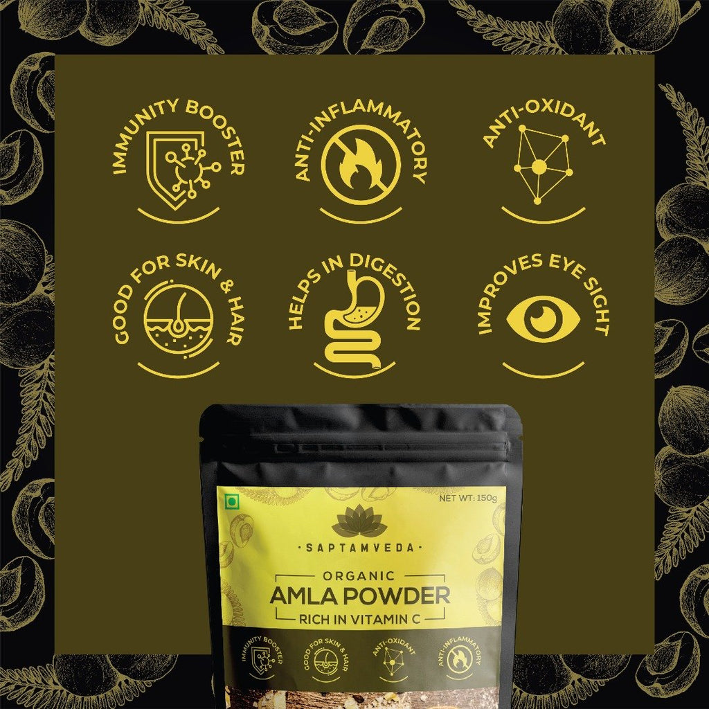 Saptamveda Ashwagandha Herbal Powder & Organic Amla Powder Combo
