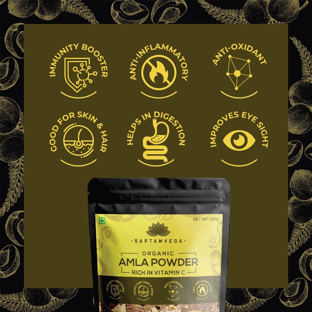 Saptamveda Ashwagandha Herbal Powder & Organic Amla Powder Combo