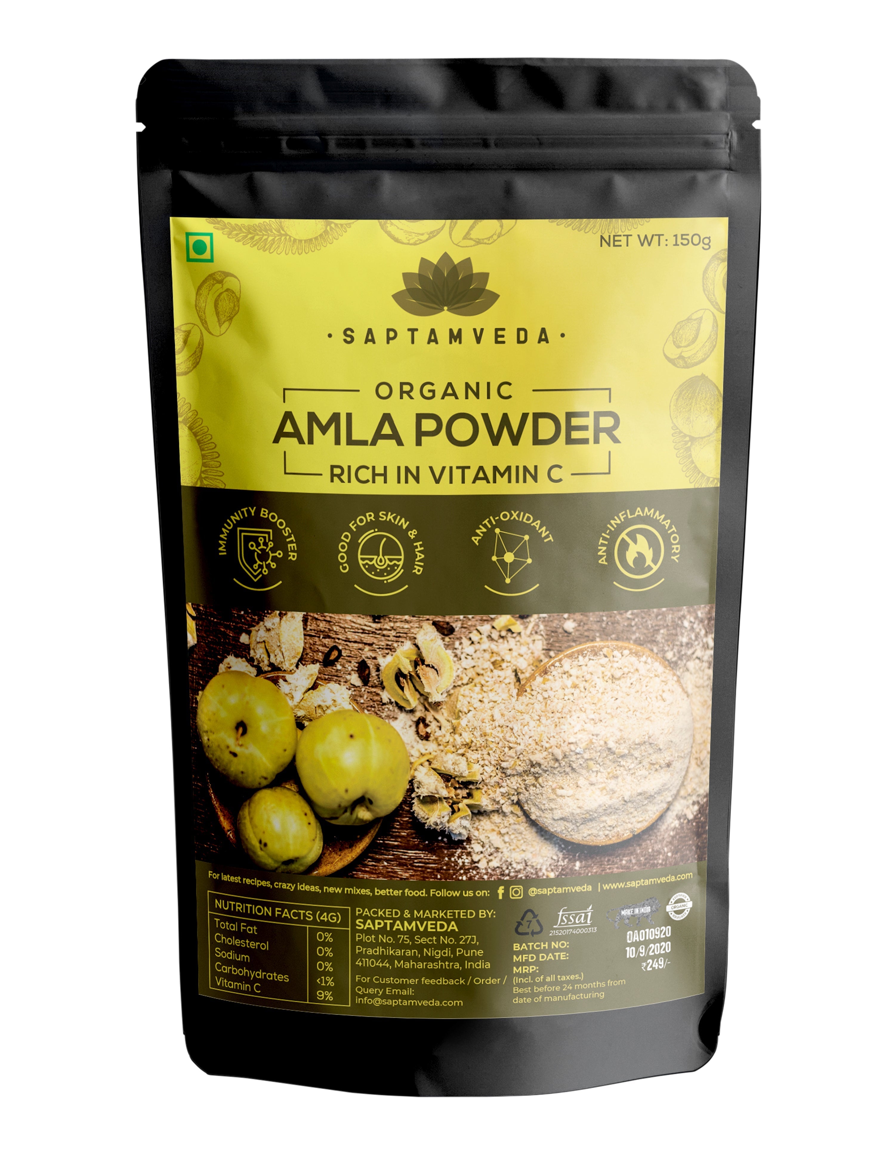Saptamveda Ashwagandha Herbal Powder & Organic Amla Powder Combo